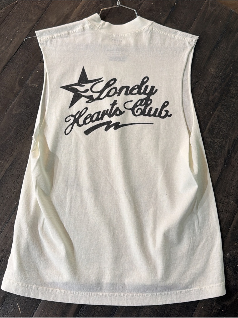 Sleeveless Graphic Tank Top - White Lonely Hearts Club